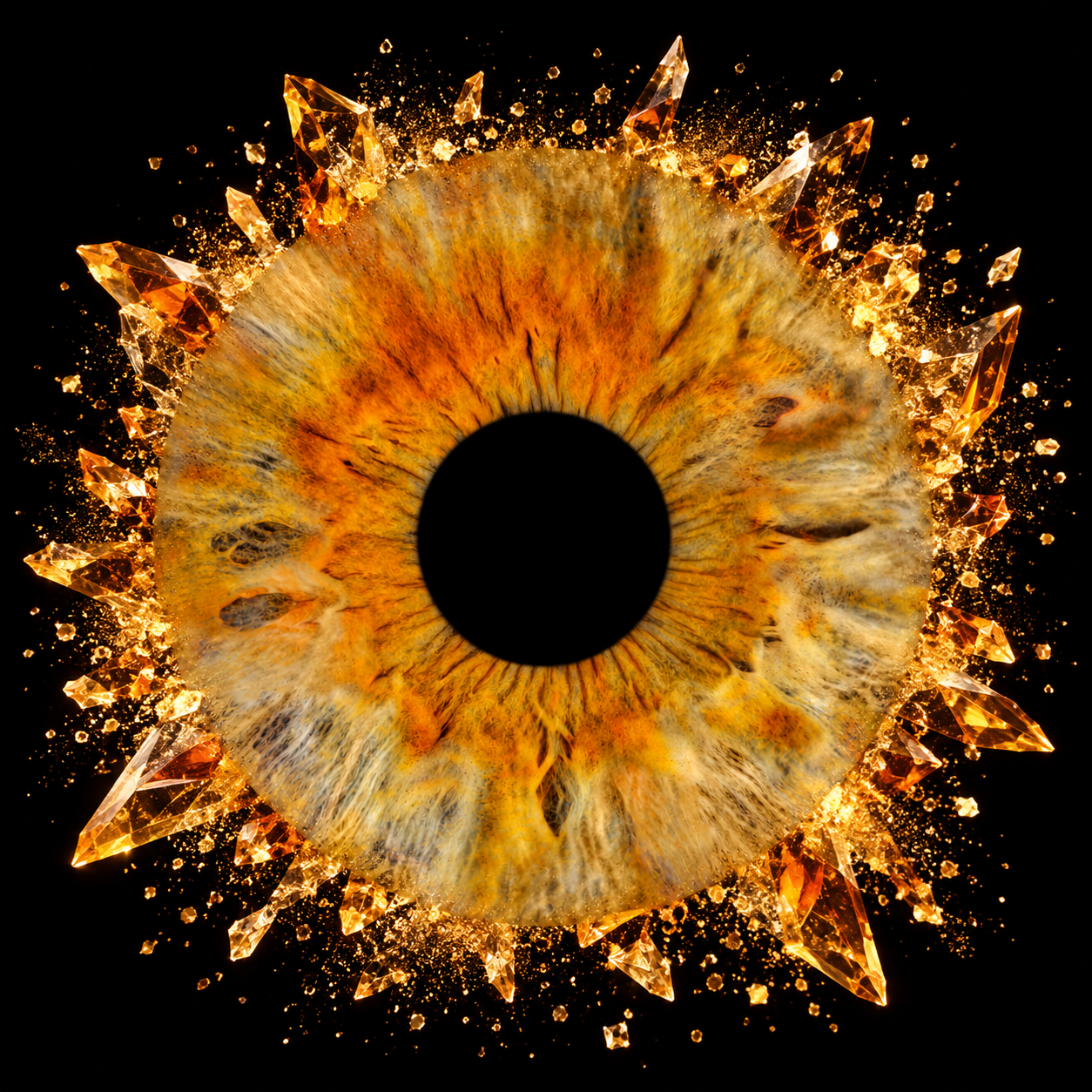 Künstlerische Iris-Komposition